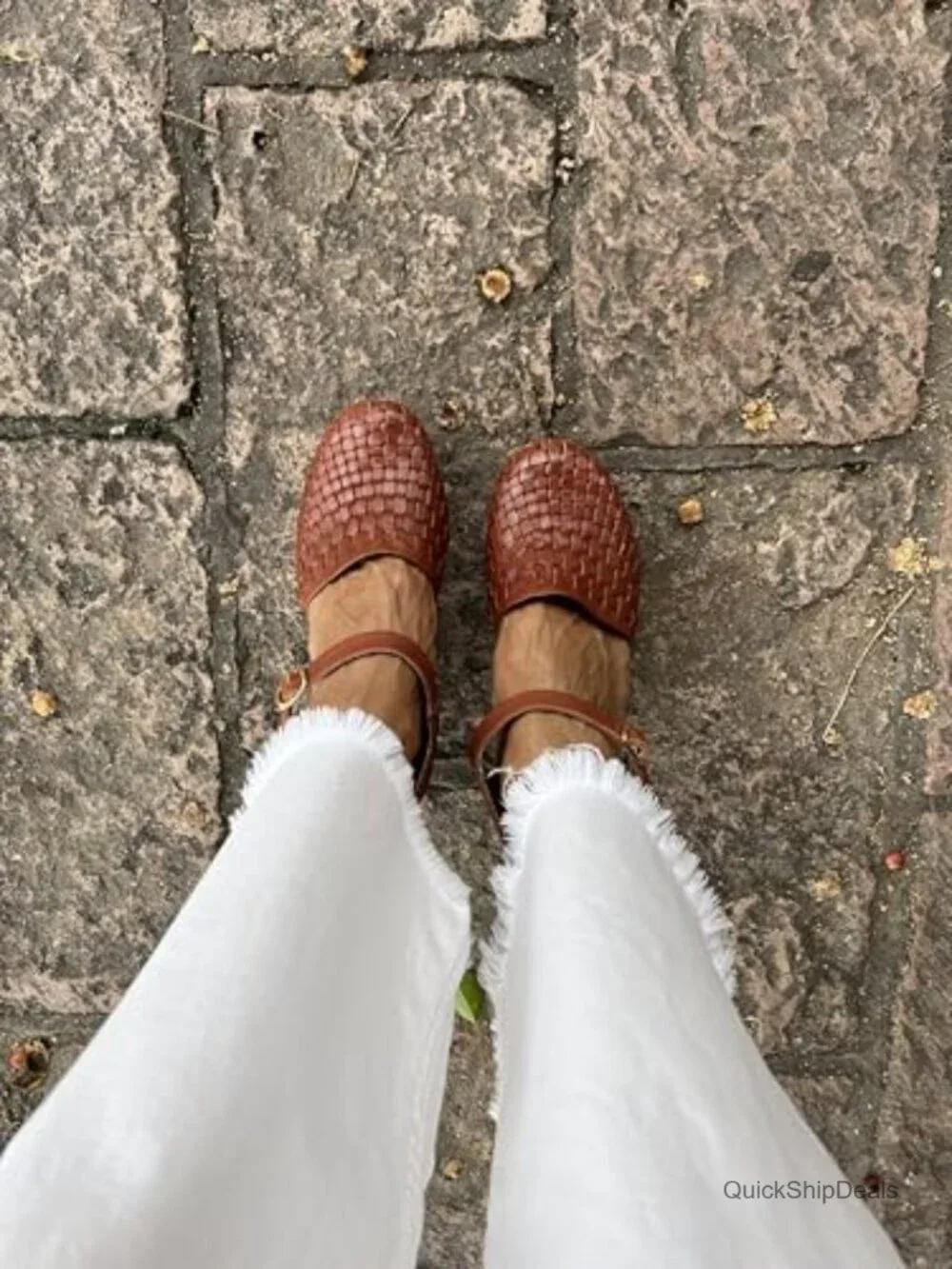 Handmade Leather Huarache Wedge Sandals Ankle Strap Platform